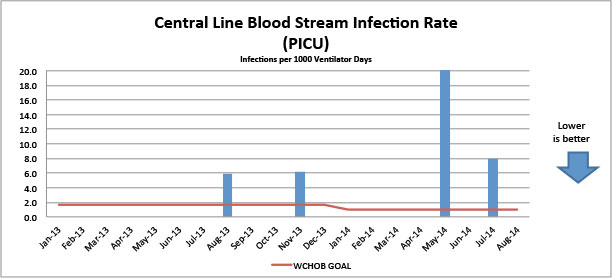 Central Line Blood Stream Infection Rate (PICU)