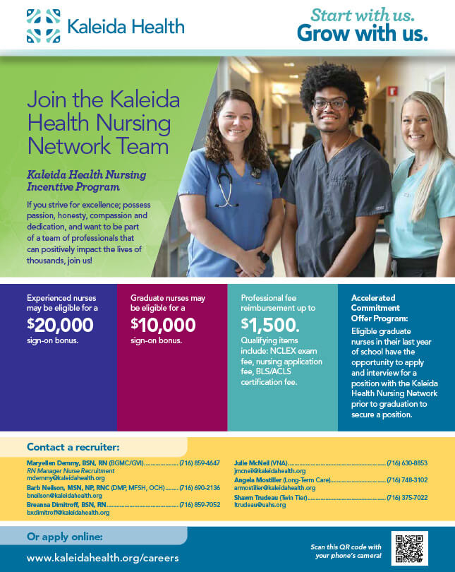 Information and Resources Kaleida Health Nursing Buffalo, New York