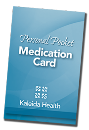 Personal Pocket Medication Card